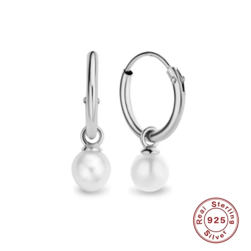925 Sterling Silber Ohrringe mit Perle PX13