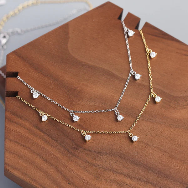 Sterling Silver Diamond Necklace