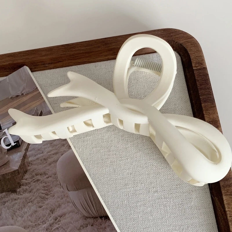 White Plastic Hair Claws