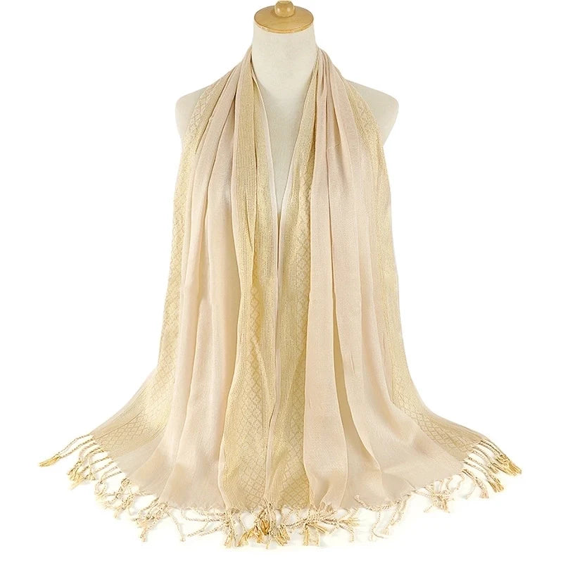 Beige Cotton Scarf