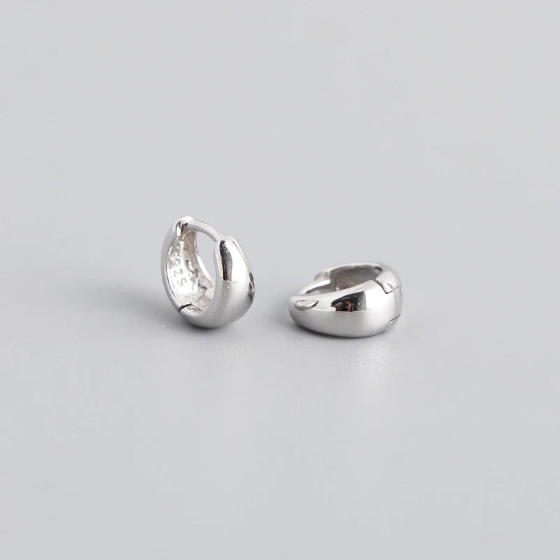 Elegante Ringform 925 Sterling Silber Ohrringe PX12