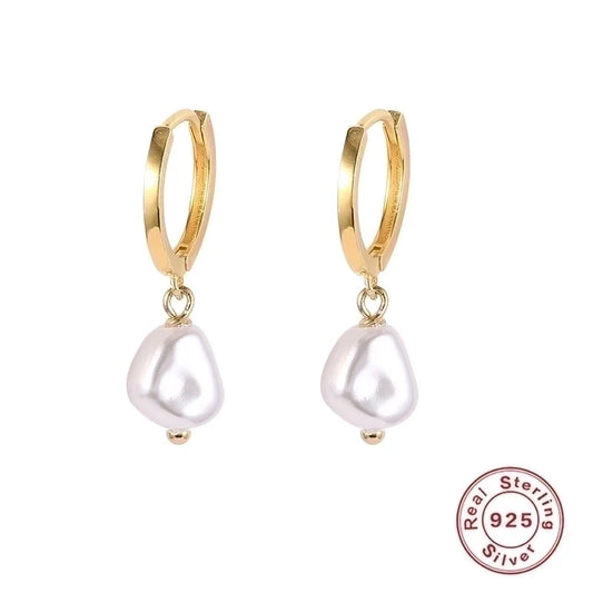 Sterling Silver Pearl Drop Earrings