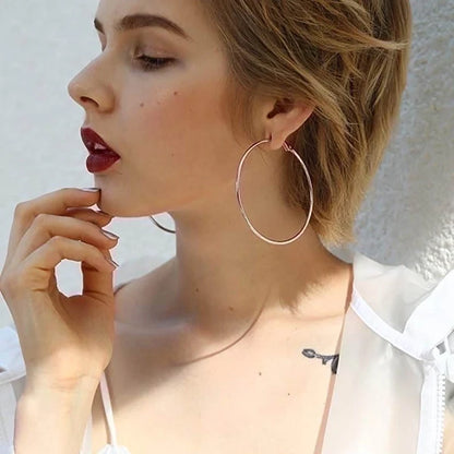 Gold Modern Hoop Earrings