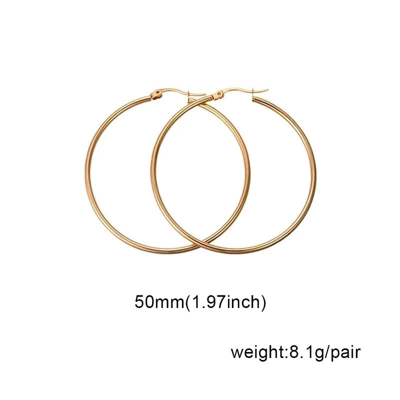 Gold Modern Hoop Earrings