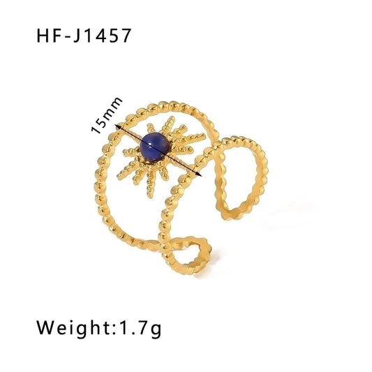 18K Gold Star Ring