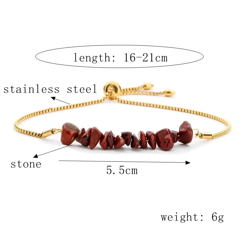 Gold Bracelet with Red Stones