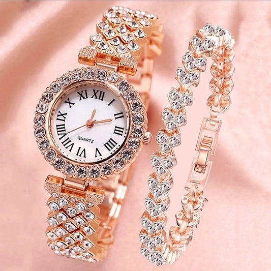 Stainless Steel Watch and Bracelet Set