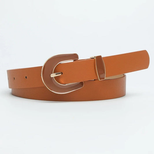 Stylischer weißer Gürtel mit Herz KJ13