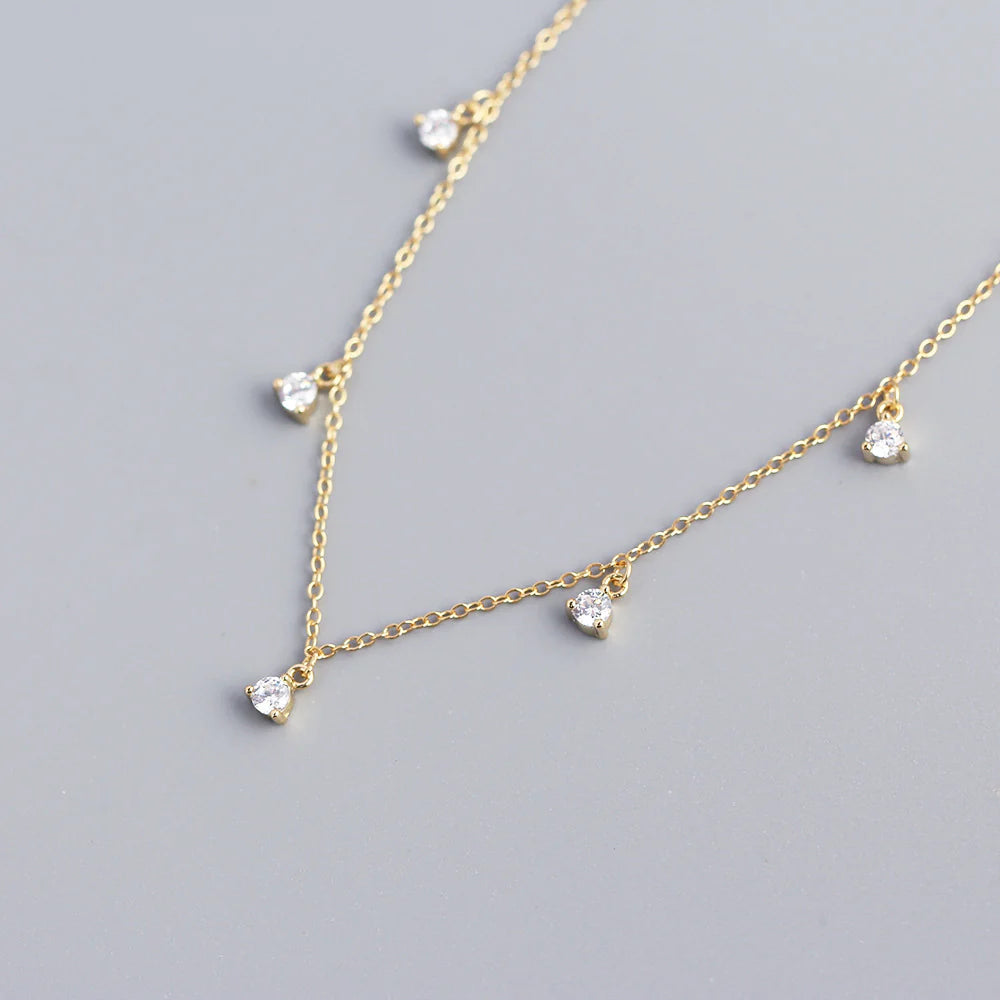 Gold-Plated Diamond Necklace