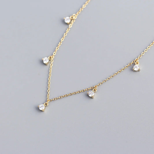 Gold-Plated Diamond Necklace