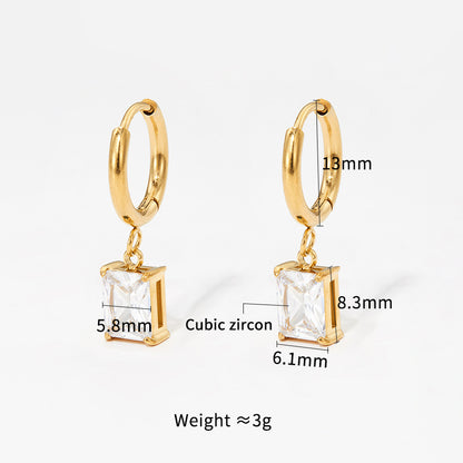 Square Gold Earrings