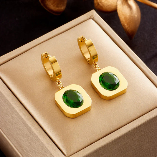 Geo Gold Earrings