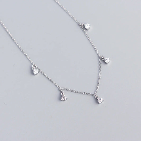 Sterling Silver Diamond Necklace