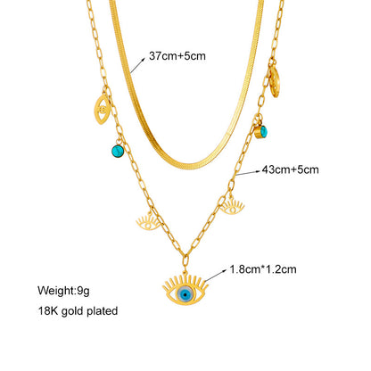 Gold-Plated Sun Eye Necklace
