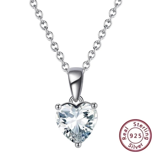 White Gold-Plated Diamond Necklace