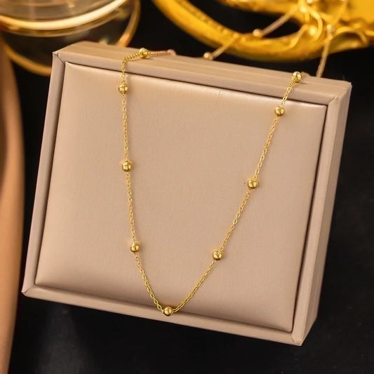 Gold Titanium Steel Necklace