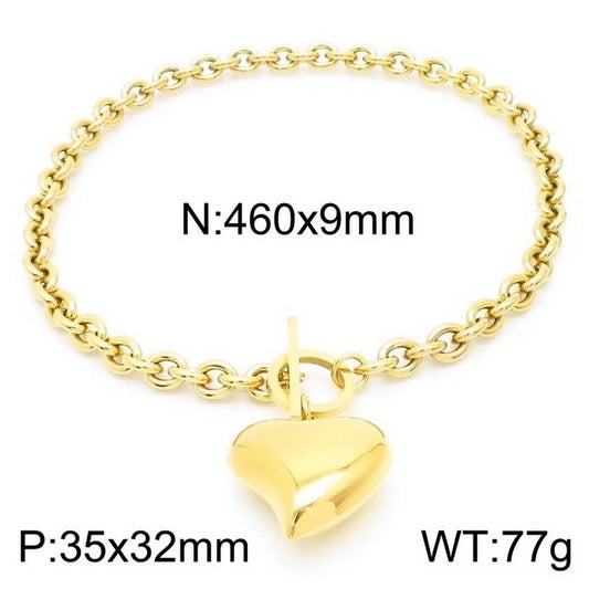 18K Gold Plated Heart Necklace