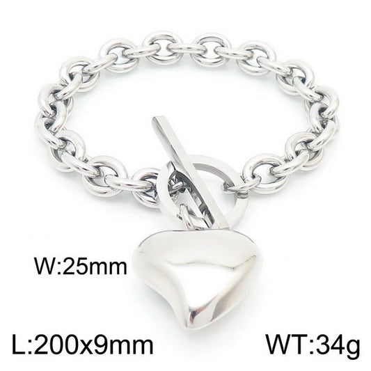 Stainless Steel Heart Bracelet