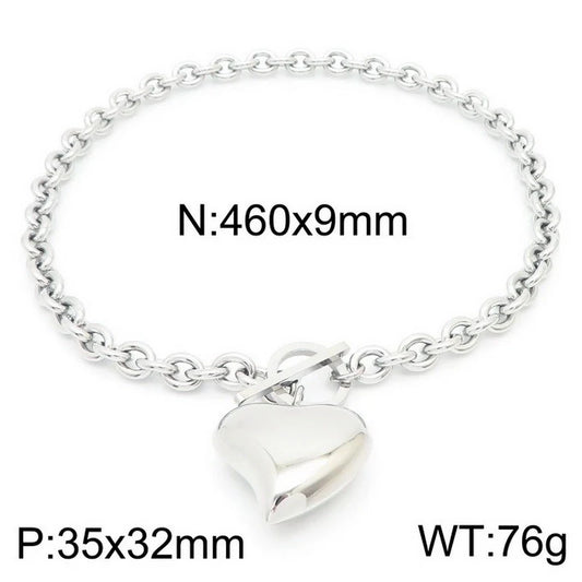 Stainless Steel Heart Necklace