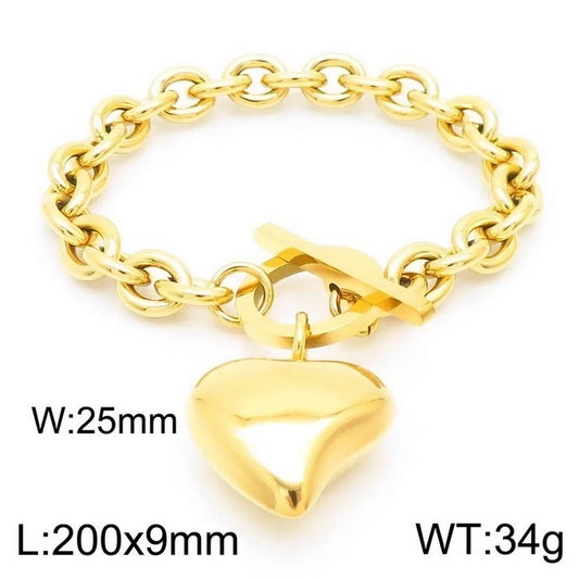 Gold Heart Bracelet