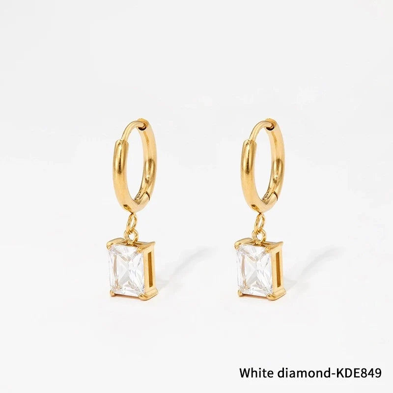 Square Gold Earrings