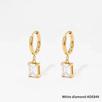 Square Gold Earrings