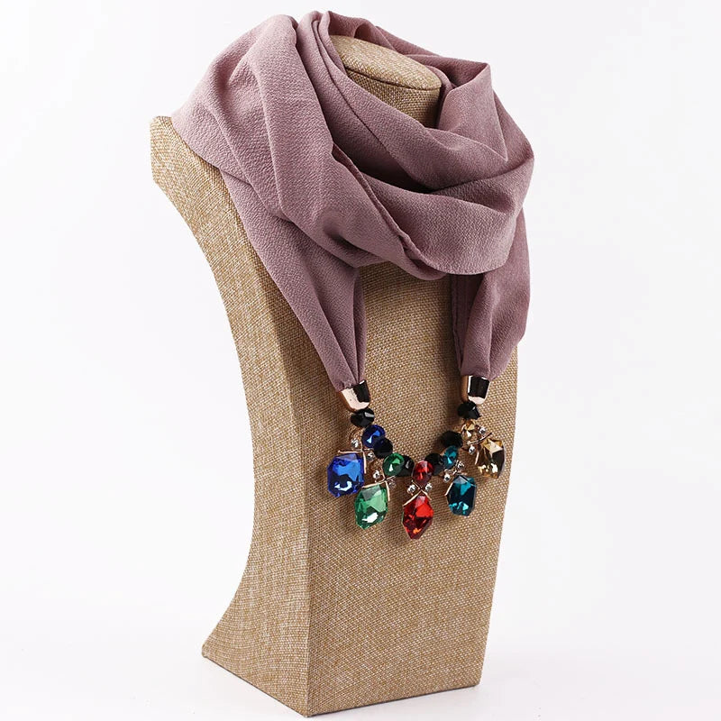 Light Purple Scarf with Gems