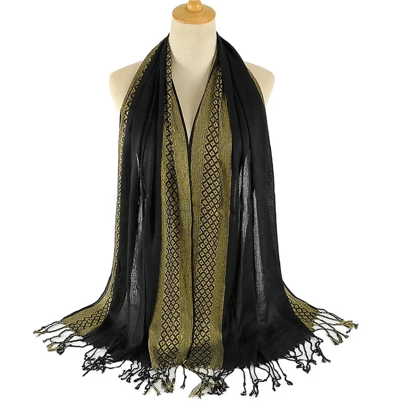 Black Cotton Scarf